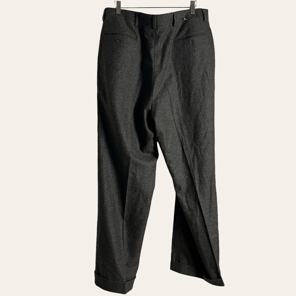 Polo Ralph Lauren Blue Label Wool Cashmere Gray Pleated Dress Pants Size 40 - Picture 6 of 7